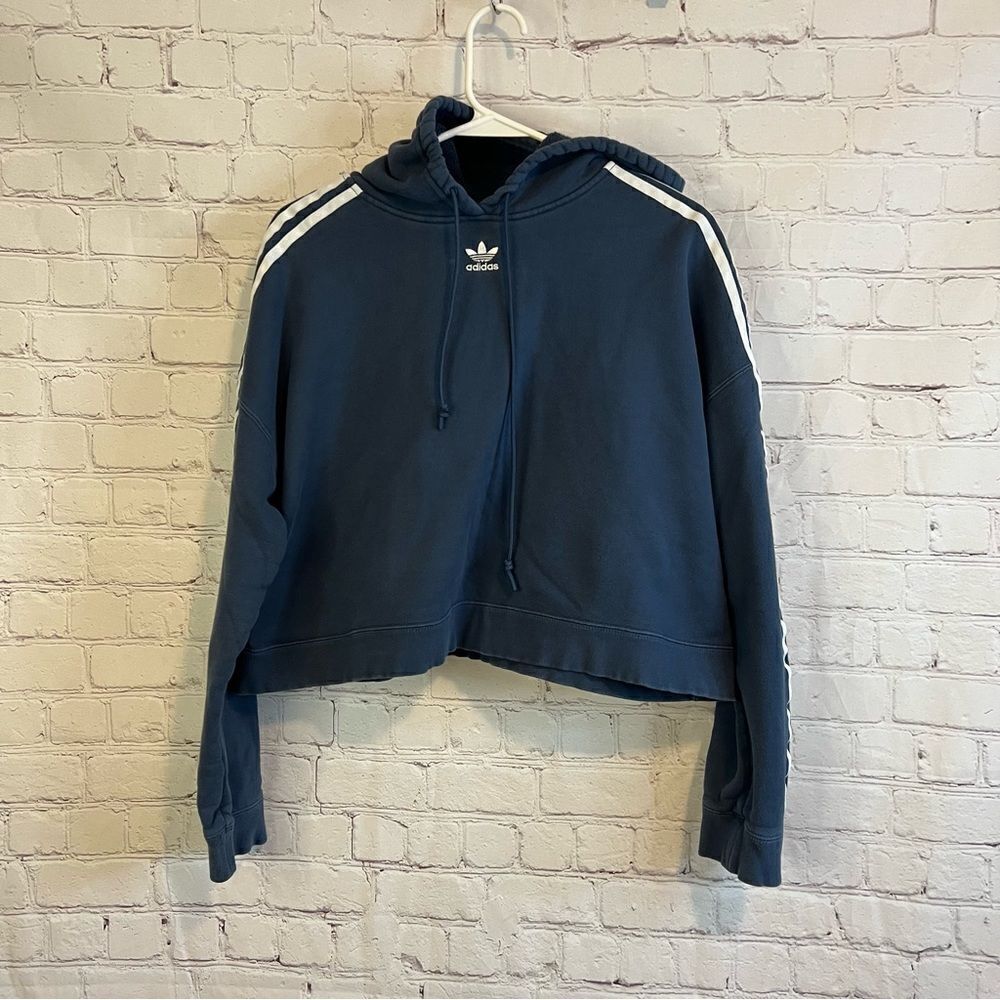 Adidas Originals Cropped Hoodie Sweatshirt size large